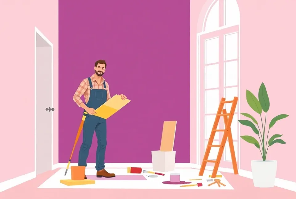 Intérieur rénové après travaux de peinture à Longwy